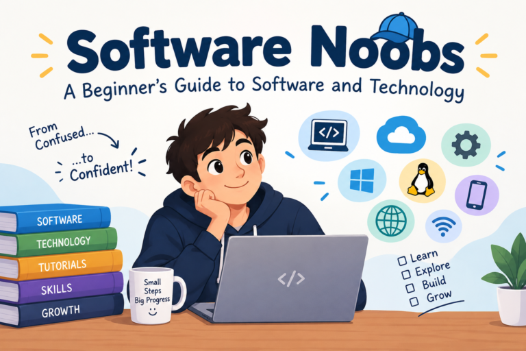 Software Noobs beginner guide to software, computer skills, and technology tools